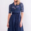 Midi Dirndl 65 cm dunkelblau Amalia 015427 ~ 42