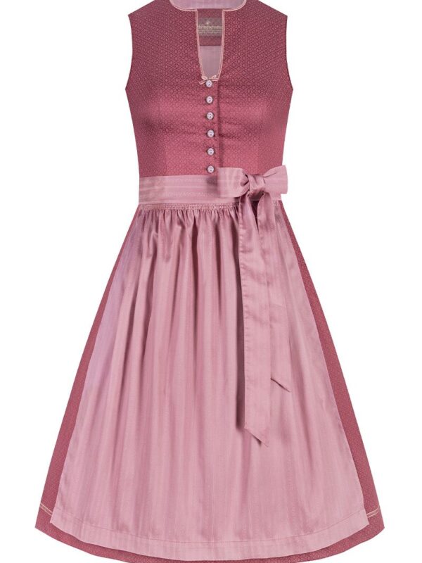 Midi Dirndl 65 cm rosenholz altrosa Julie 009990 ~ 32