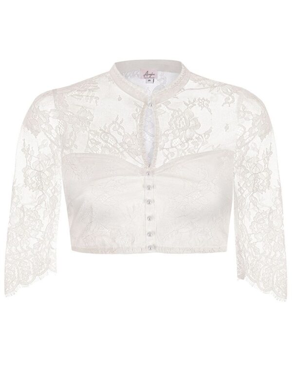 Dirndlbluse Spitze creme Sophia 009079 ~ 32