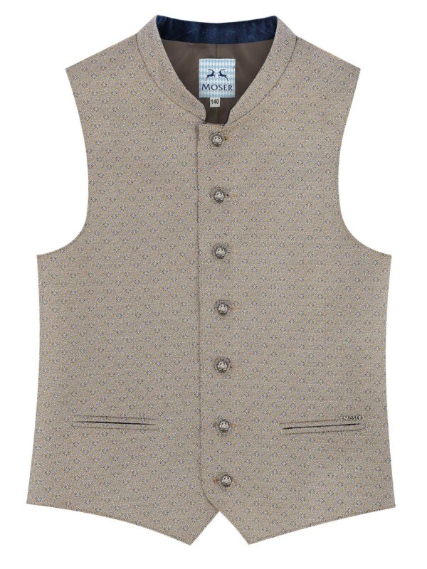 Kinder Trachtenweste BEN ~ taupe ~ 140