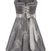 Mini Dirndl 60 cm anthrazit silber Larissa 010176 ~ 34