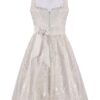 Hochzeitsdirndl midi 65 cm creme Charlotte 001632 ~ 34