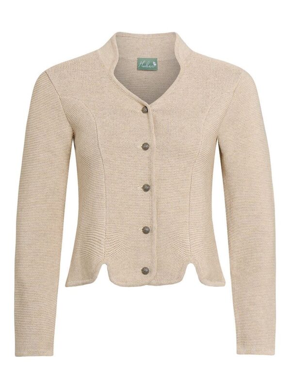 Trachten Strickjacke natur mit Stehkragen Anja 005072 ~ 50