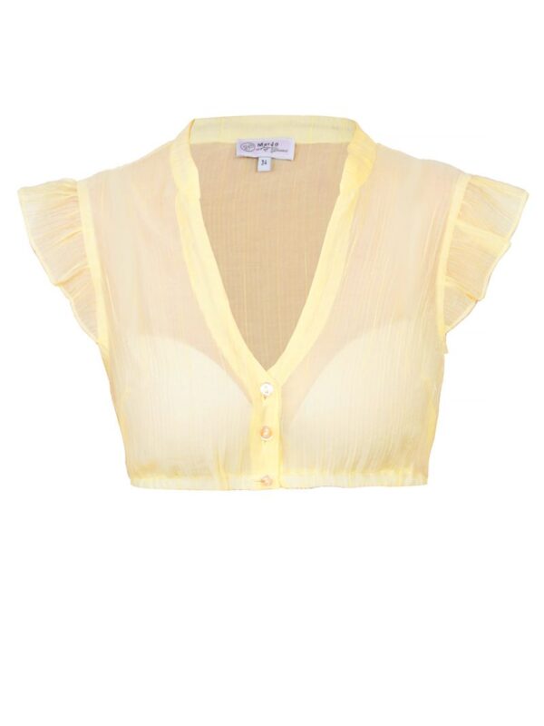 Dirndlbluse WALDBRUNN zitrone ~ 44