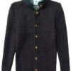 Kinder Trachten Strickjacke anthrazit grün 001166 ~ 116
