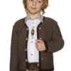 Kinder Trachten Strickjacke dunkelbraun 140368 ~ 176