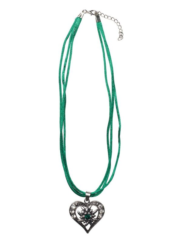 Collier mit Herzanhänger 000156 ~ grün