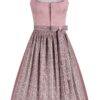 Midi Dirndl 70 cm altrosa rosenholz Lily 014182 ~ 42