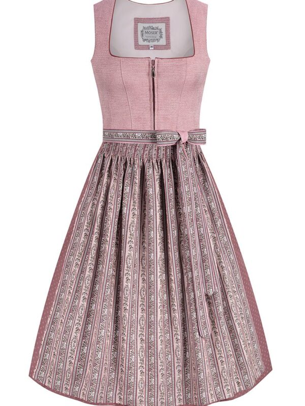 Midi Dirndl 70 cm altrosa rosenholz Lily 014182 ~ 42