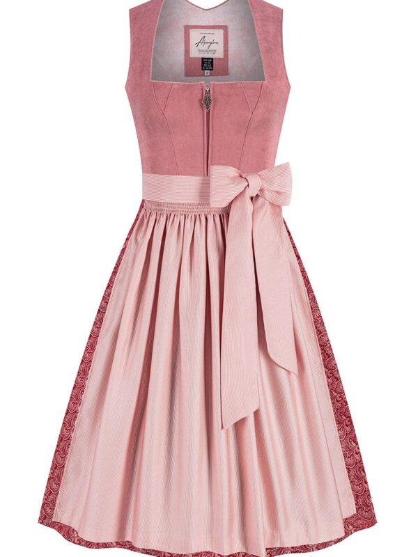 Midi Dirndl 70 cm rosenholz altrosa Wiessee 016440 ~ 48