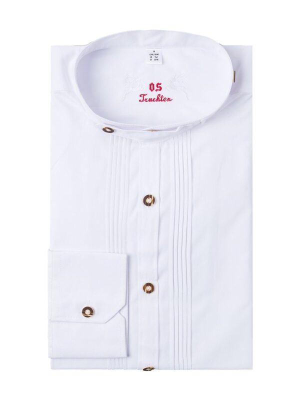 Trachtenhemd extralang weiß Gregor 002821 - slimfit ~ 36