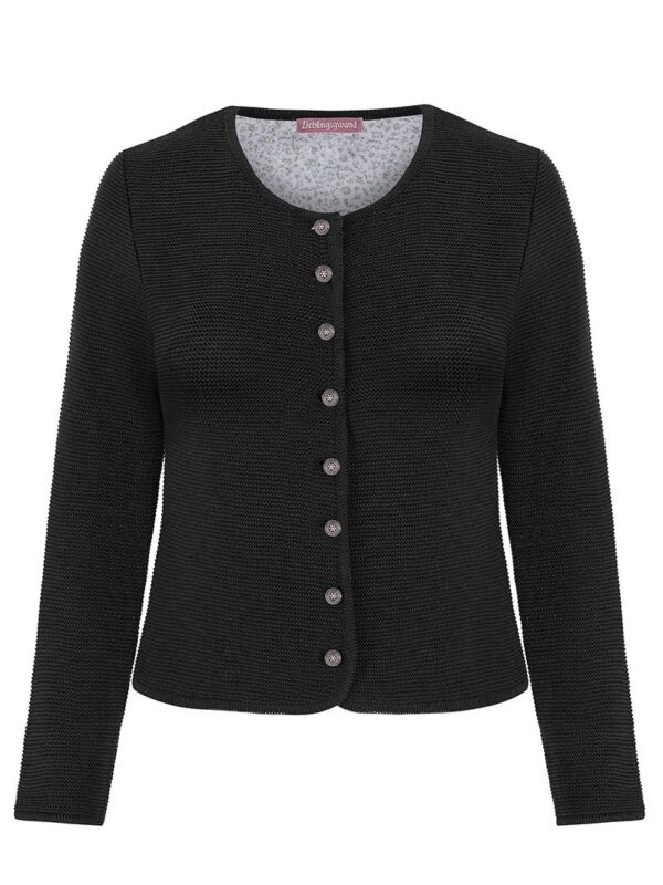 Trachten Strickjacke schwarz Franziska 014421 ~ 52
