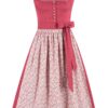 Dirndl lang 80 cm himbeer natur Celine 014326 ~ 44