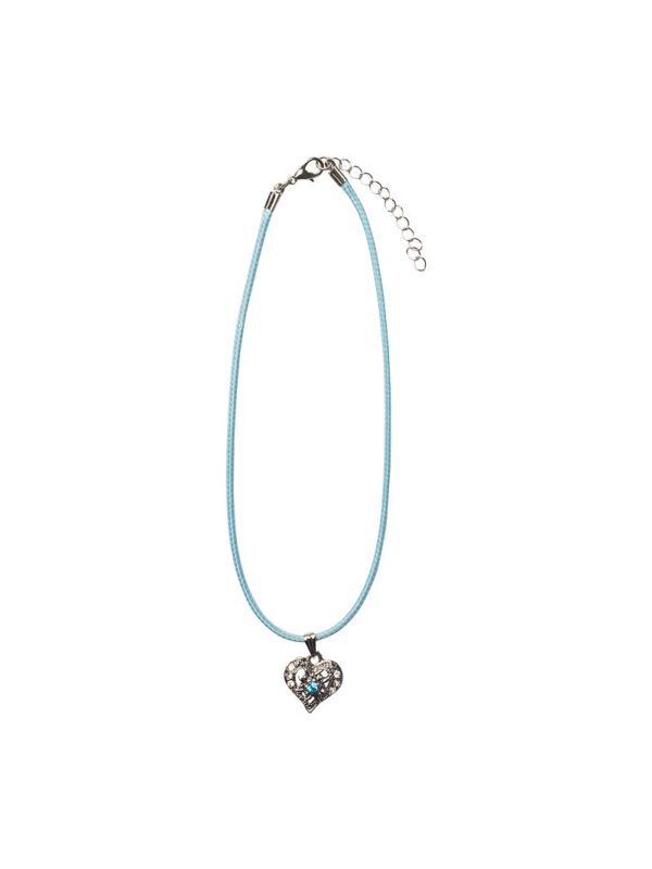Collier mit Herzanhänger 000156 ~ türkis