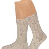 Trachtensocken kurz natur meliert Merinowolle 100225 ~ 40-41