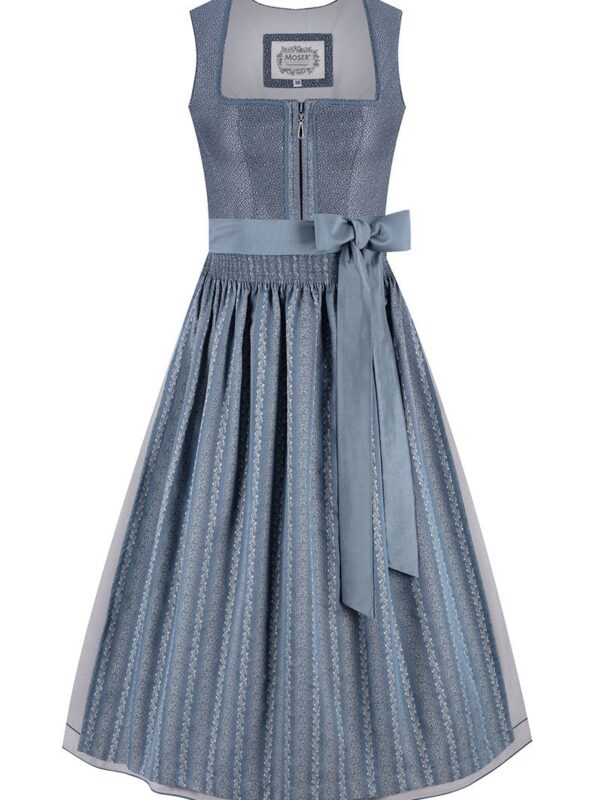 Dirndl lang 85 cm blau grau Lina 014178 ~ 44
