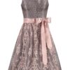 Midi Dirndl 65 cm grau altrosa Kim 014992 ~ 42