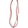 Collier mit Edelweissanhänger 000157 ~ dunkelrot