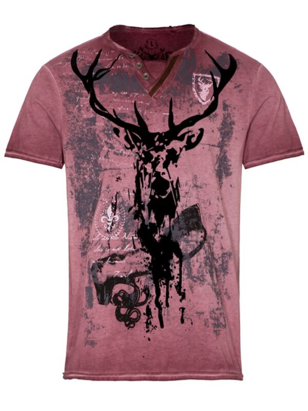 Trachtenshirt ELVIS ~ L ~ bordeaux