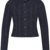 Mädchen Trachten Strickjacke dunkelblau Modell: Lilly 009522 ~ 152