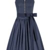 Midi Dirndl 65 cm nachtblau gemustert Ella 014821 ~ 34