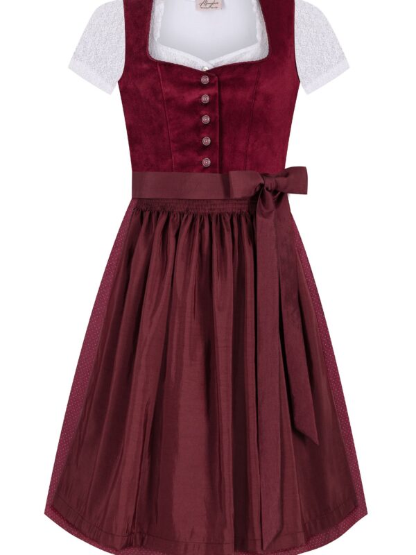 Kinderdirndl TEGERNSEE ~ 116 ~ dunkelrot