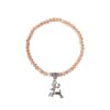 Kristallarmband mit Hirsch-Anhänger verschiedenfarbig 008464 ~ beige