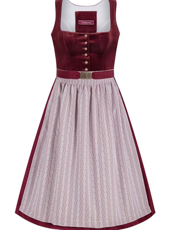 Midi Dirndl 70 cm rot rosa Samt Susan 015954 ~ 48