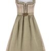 Midi Dirndl 65 cm taupe salbei Leni 015773 ~ 42