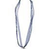 Collier mit Edelweissanhänger 000157 ~ dunkelblau