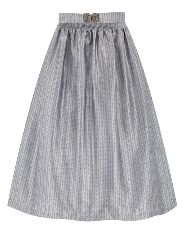 Dirndlschürze mit Rankenmuster (70 cm) ~ XL ~ silbergrau