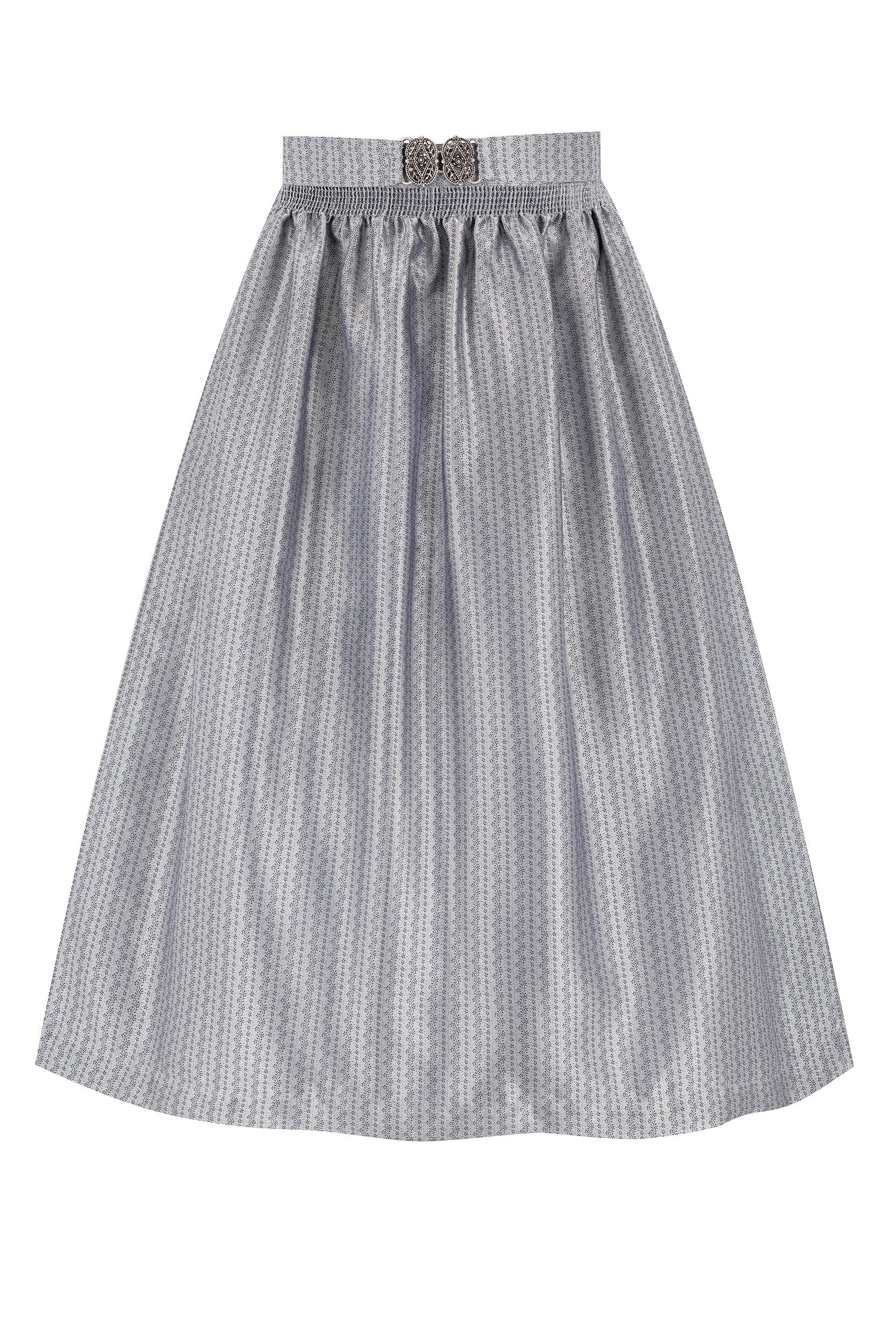 Dirndlschürze mit Rankenmuster (70 cm) ~ XL ~ silbergrau