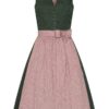 Midi Dirndl 65 cm grün altrosa Valentina 014425 ~ 40