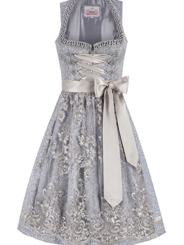 Midi Dirndl 65 cm silber grau Taina 012088 ~ 38