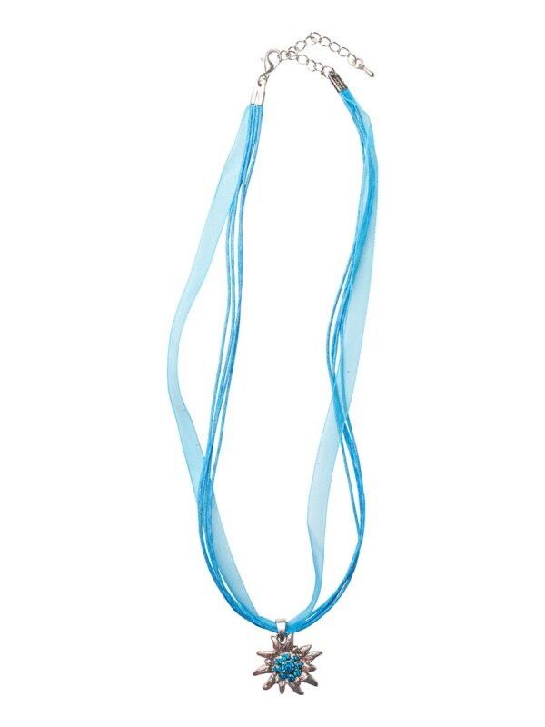 Collier mit Edelweissanhänger 000157 ~ türkis