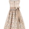 Midi Dirndl 70 cm creme taupe Annika 016169 ~ 44