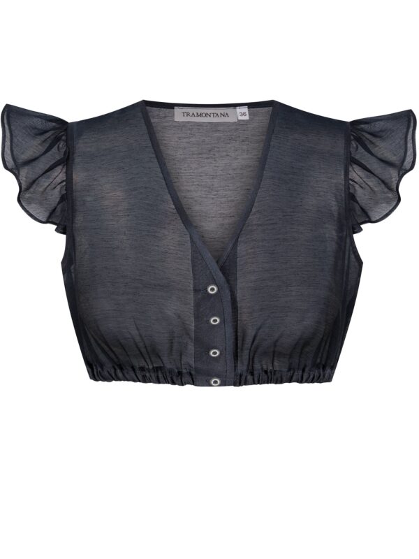 Dirndlbluse DIANA ~ 38 ~ dunkelblau